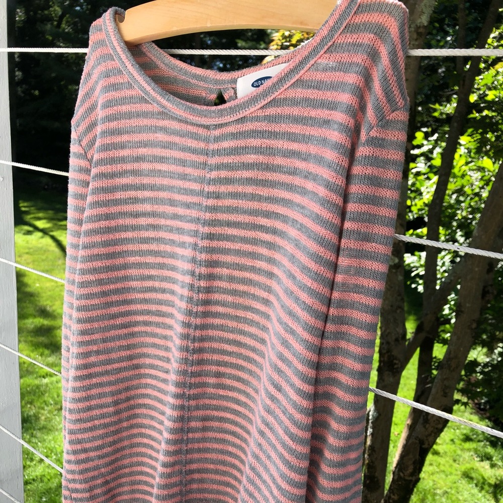 Long sleeve striped soft sweater